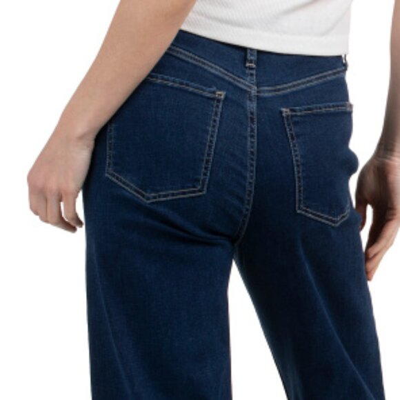 NEW JOE'S Wide Leg Ankle Jeans With Fixed Rolled Cuffs in dark wash 1125 6m3 - Picture 4 of 5
